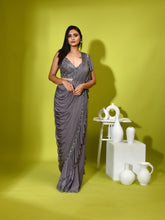 Mirror Ruffled Ready Stitched Saree