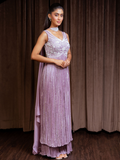 Lilac Pearl Work Crush Suit Set