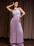 Lilac Pearl Work Crush Suit Set