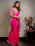 Rani Thread and Beads Stitched Saree