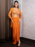 Rust Beads 3D Hand Work Indo Western