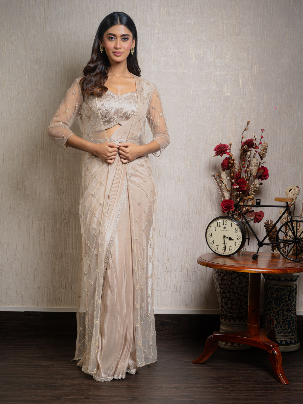 Champagne Drape Set with Jacket