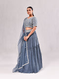 Zardosi Pearl Work Layered Ghagra