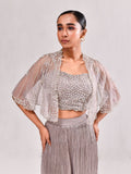 Sequins Pearl Cape Crush Pant Indo