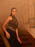 Sheer Halter Stitched Saree