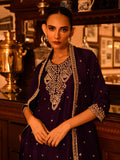 Silver Zardosi Crushed Garara Suit Set