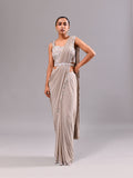 Sequins Multi Colour Stitched Saree