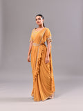 Zardosi Ruffled Stitched Saree