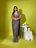 Mirror Ruffled Ready Stitched Saree